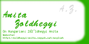 anita zoldhegyi business card